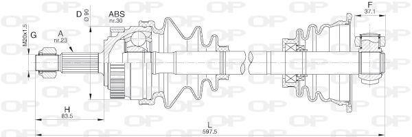 OPEN PARTS Приводной вал DRS6250.00